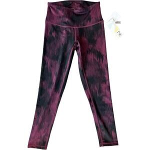 NWT Zella Nordstrom Purple Nectar Static Print High Waist 7/8 Leggings Size XS